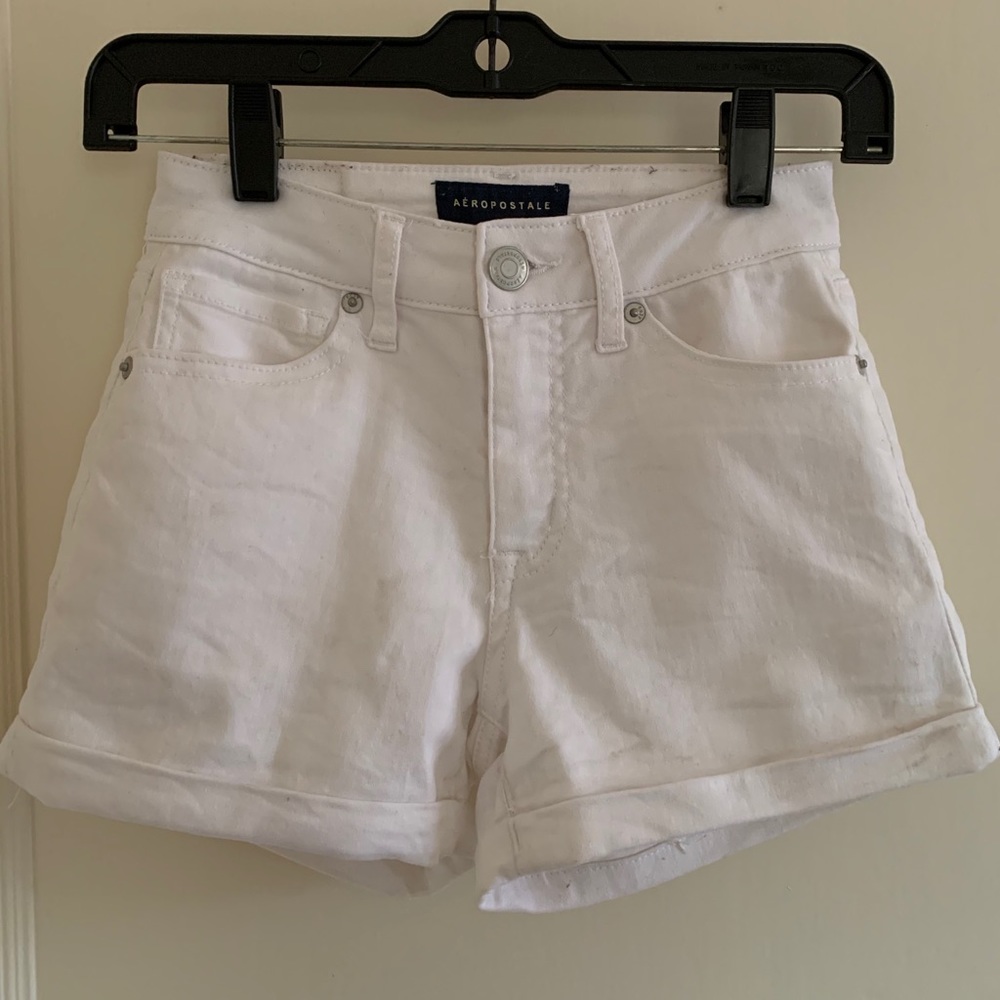 White Denim Shorts